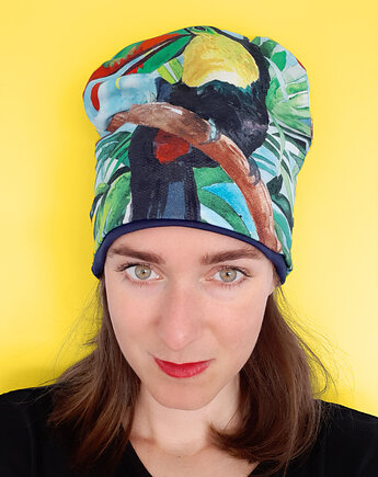 Czapka Bawełna 100% jesienna Tukan No.26., mrszebra