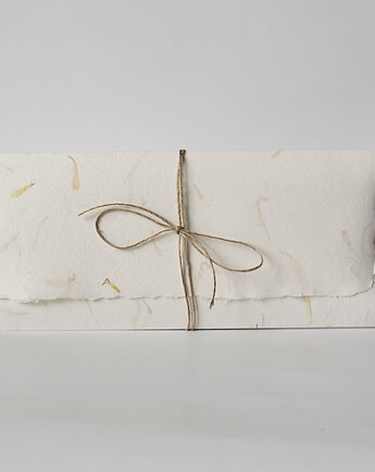 Naturalna kartka komunijna papier czerpany personalizowana, Papiernik