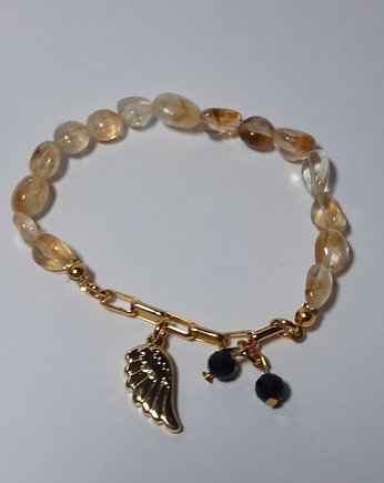 Cytryn zawieszka turmalin, czarymary_jewellery