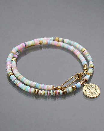 Muszla kolorowa  /26.06.26/ choker  - Szlachetna kolekcja, KiKa pracownia