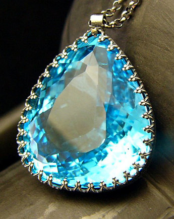 Naszyjnik Swiss Blue - Topaz Swiss Blue Srebro vol.VI, Kuźnia Nehesi