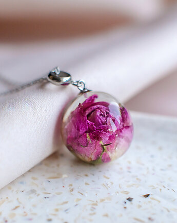 Wisiorek z różą, nature gift