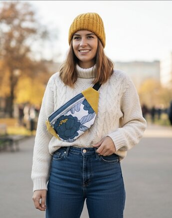 Nerka niebieskie piwonie, ML handmade