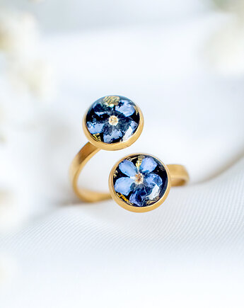 Pierścionek z niezapominajkami, nature gift