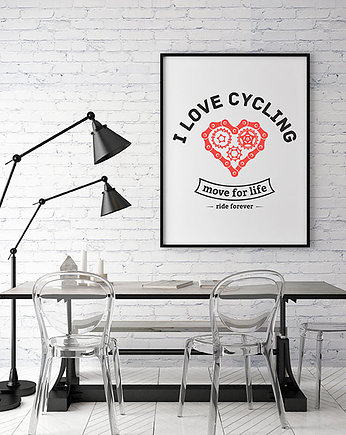 Plakat. I love cycling, studioixi