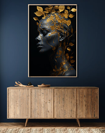 Złota muza - Plakat - Druk - Fotografia, Abstrakcja, Surrealizm, Loft #4, Black Sapphire Art