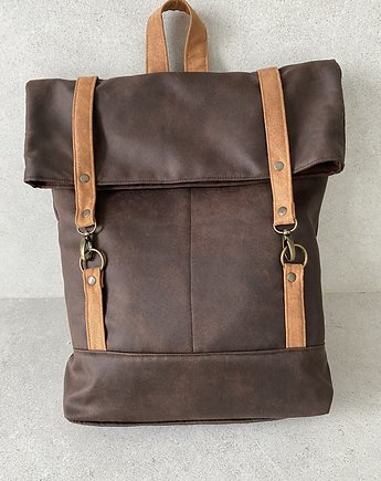 Plecak  włóczykija - brąz, cynamon, PRACOWNIA 166