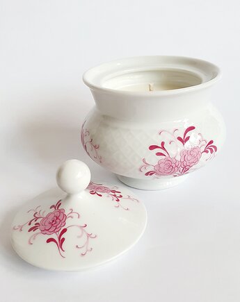 Świeca sojowa w zabytkowej cukiernicy, PEŁNA Pracownia Rękodzieła