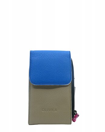 Torebka damska na telefon listonoszka skórzana regulowany pasek OLIVKA, Olivka Warsaw