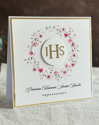Zaproszenia na komunię, wzór 58, Anna Art and Crafts