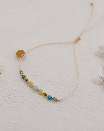 Bransoletka dla Wodnika - Opal Akwamaryn Fluoryt, w hand works