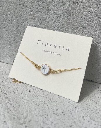 Bransoletka agat dendrytowy, Fiorette stone&silver