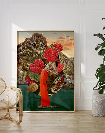 Plakat - Balance, hint of time collage studio