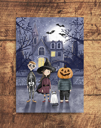Kartka pocztowa - Halloween Dom, Karka