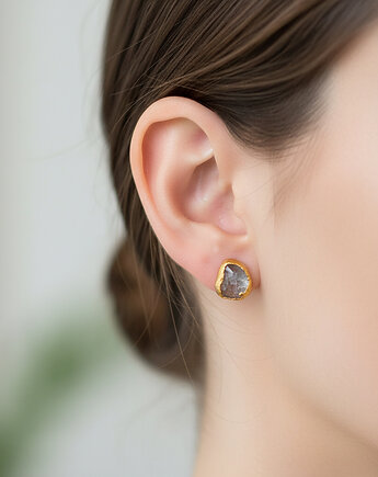 Kolczyki Sztyfty Kryształ Górski, TulipBIJOU