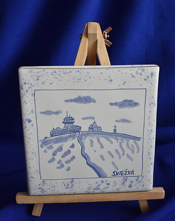 Kafelek ceramiczny Śnieżka, Kobaltowa Sroka