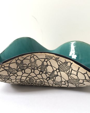 Ceramiczna artystyczna misa z koronką, Ceramika Ana