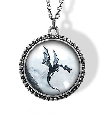 Medalion - Czarny smok - duży, yenoo