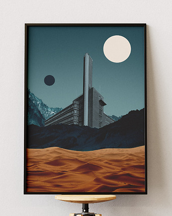 Plakat Blue City - Kolaż Fine Art, DAPIDOKA