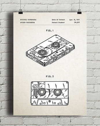 Plakat Kaseta - patent, OKAZJE - Prezent na Ślub