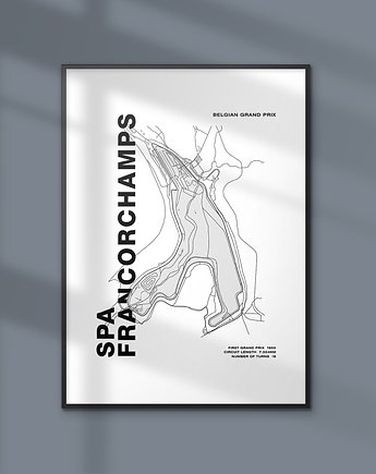 Plakat Tory wyścigowe - Spa Francorchamps, Peszkowski Graphic