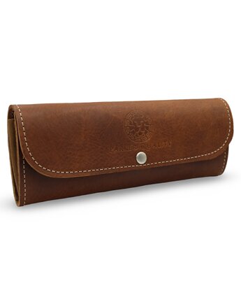 Etui na długopisy Piórnik skórzany tuba futerał Brązowy Parker Quality, Parker Quality