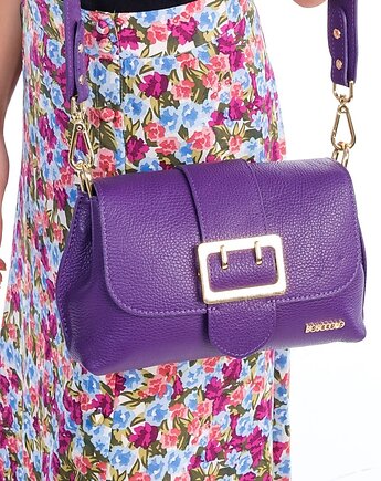 Torebka skórzana z ozdobnym szerokim paskiem (7029), BOSCCOLO