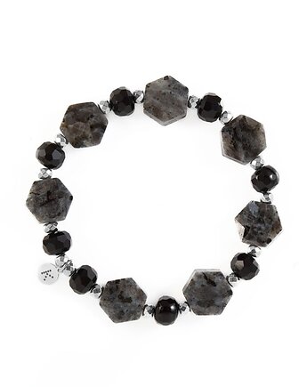 Bransoletka z eleganckim Labradorytem - ochrona i moc - Wersja  Srebrna, Kulka Bransoletki