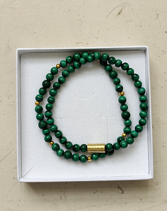 Zestaw męskich bransoletek Malachit, Chmolowska Jewellery