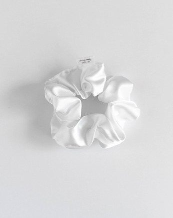 Scrunchie WHITE SATIN, wu handmade