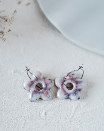 Kolczyki porcelanowe BLOOM, rękoczyny