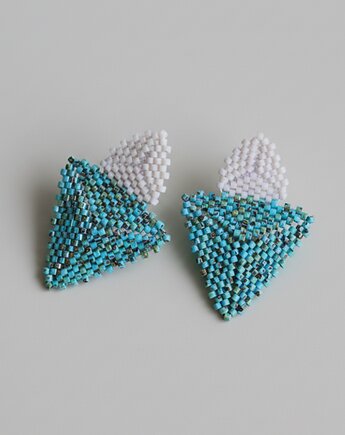 Turkusowe trójkątne kolczyki, All My Jewelry