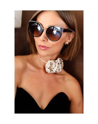 Kremowy podwójny choker w gorszki, Celina Parysów