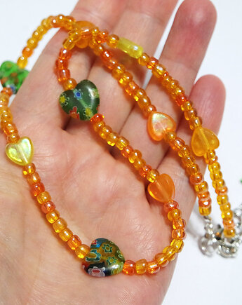 Naszyjnik - Zielone serce, yenoo