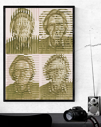 Plakat John Cage, Dorota Piechocińska ilustraDORA
