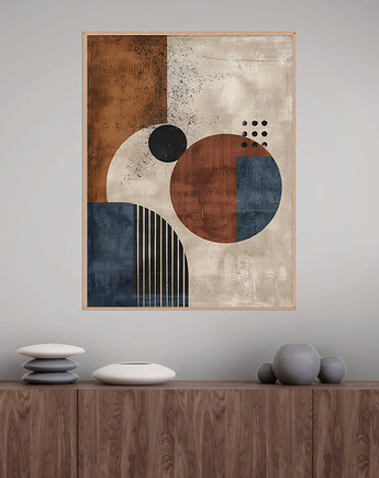 Geometria natury - Plakat, druk - Minimalizm, Boho, Loft #62, Black Sapphire Art