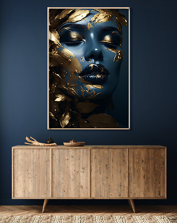 Złota muza - Plakat - Druk - Fotografia, Abstrakcja, Surrealizm, Loft #3, Black Sapphire Art