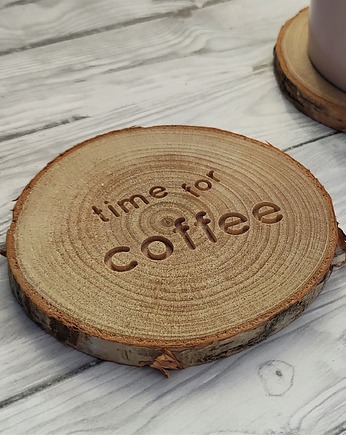 Drewniana podkładka time for coffee, Drewniane dodatki