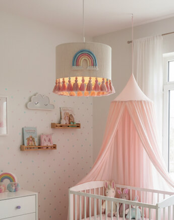 Lampa wisząca do pokoju dziecięcego tęcza, chwosty, Boholine
