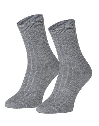 Damskie szare skarpety merino wool, EsteraShop