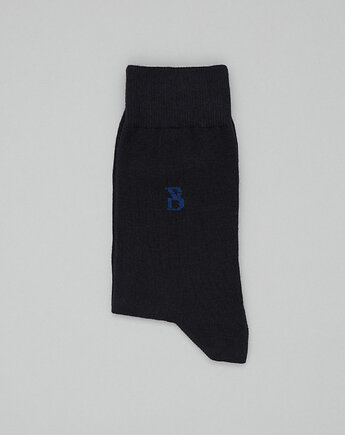 Skarpety długie combed cotton granatowe, BORGIO