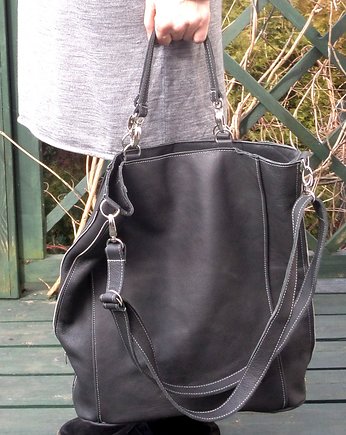 Grafitowa skórzana torba, Łagoda