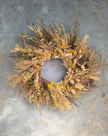 Wianek dekoracyjny, na drzwi lub ścianę, Rondo Kwiatowe