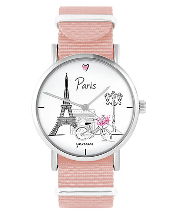 Zegarek - Paris - brzoskwiniowy róż, yenoo