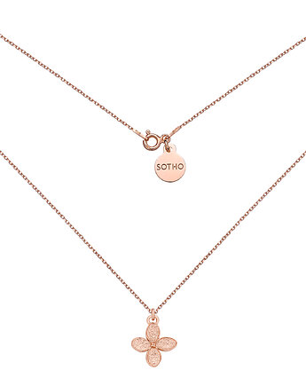 Naszyjnik z różowego złota z kwiatkiem