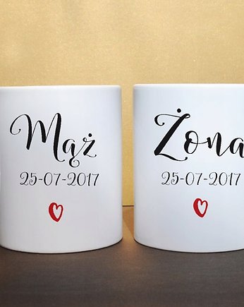 Mąż i Żona, rocznica ślubu, kubki personalizowane, Sowia Aleja