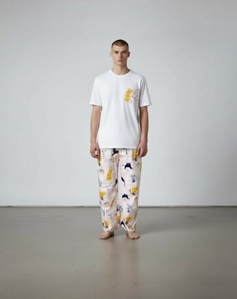 Piżama Unisex bawełniana w koty, HisOutfit