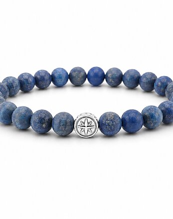 Bransoletka męska KOMPAS -lapis lazuli i srebro 925, ISSI Jewelry