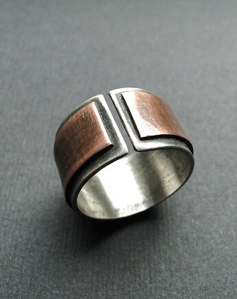 Obrączka Unisex z miedzią 003, Memero
