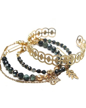 Zestaw bransoletek Szmaragdy vol. 3 - Szlachetna kolekcja, KiKa pracownia